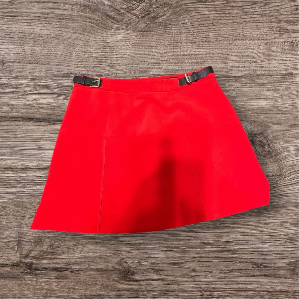 Express Vibrant Red Mini Skirt